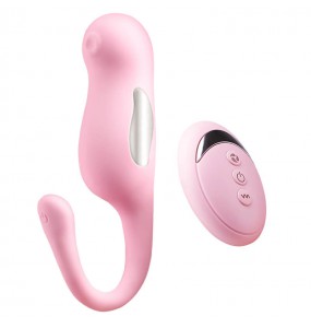 MIZZZEE - Seahorse Electric Shock Wireless Remote Vibrating Egg (Chargeable - Pink)